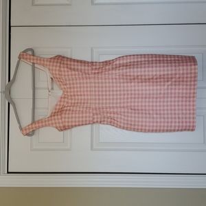 Emilia Wickstead pink gingham mini dress size 6 euc